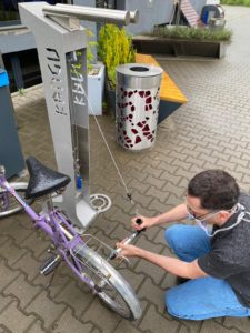 borne de gonflage vélo